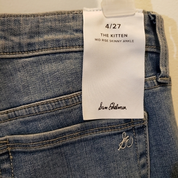 Sam Edelman The Kitten Two Tone Jeans NWT Size 27 - Picture 2 of 13